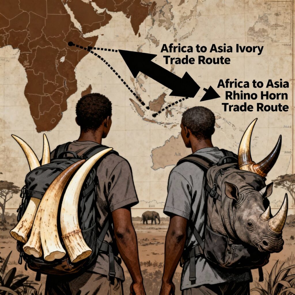 Wildlife trafficking networks in Africa