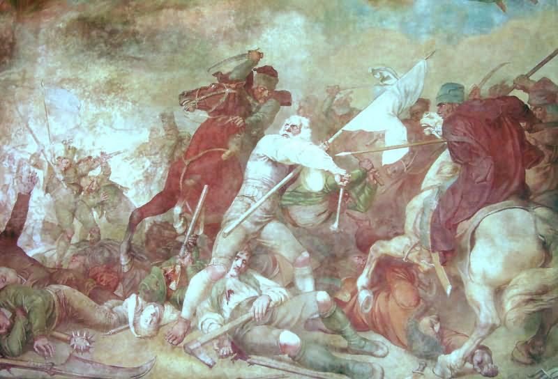 Munich Sendling Fresco Old Church St Margaret Detail